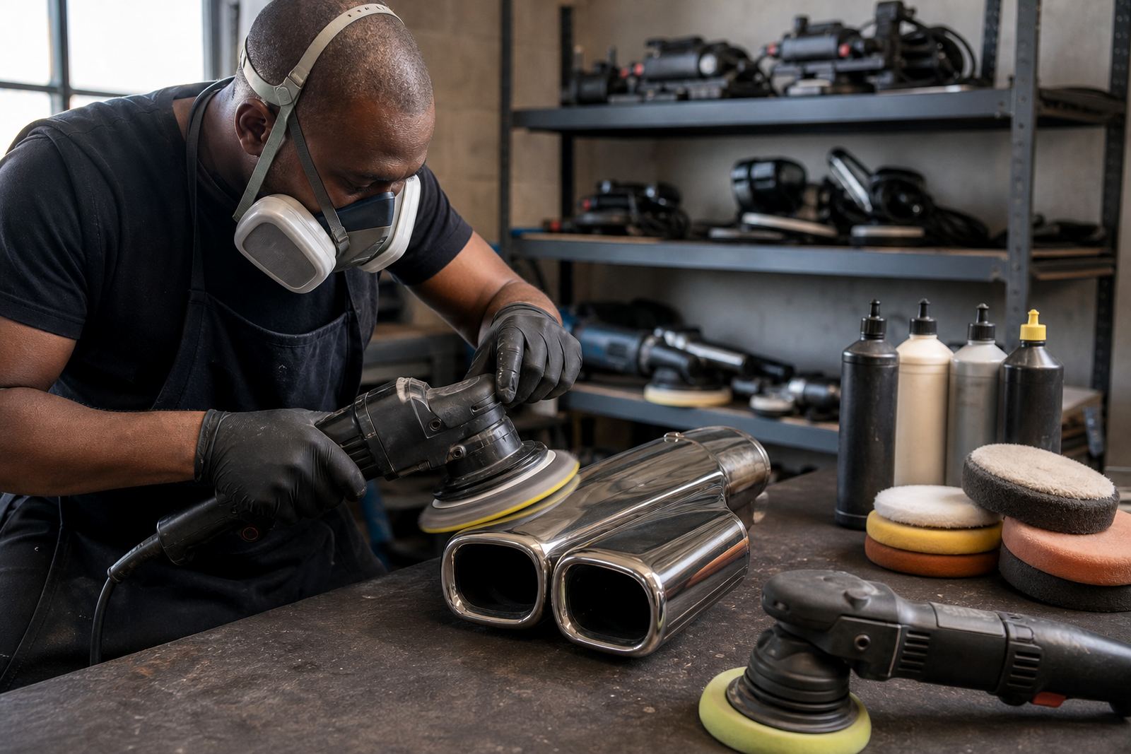 Exhaust Tip Polishing