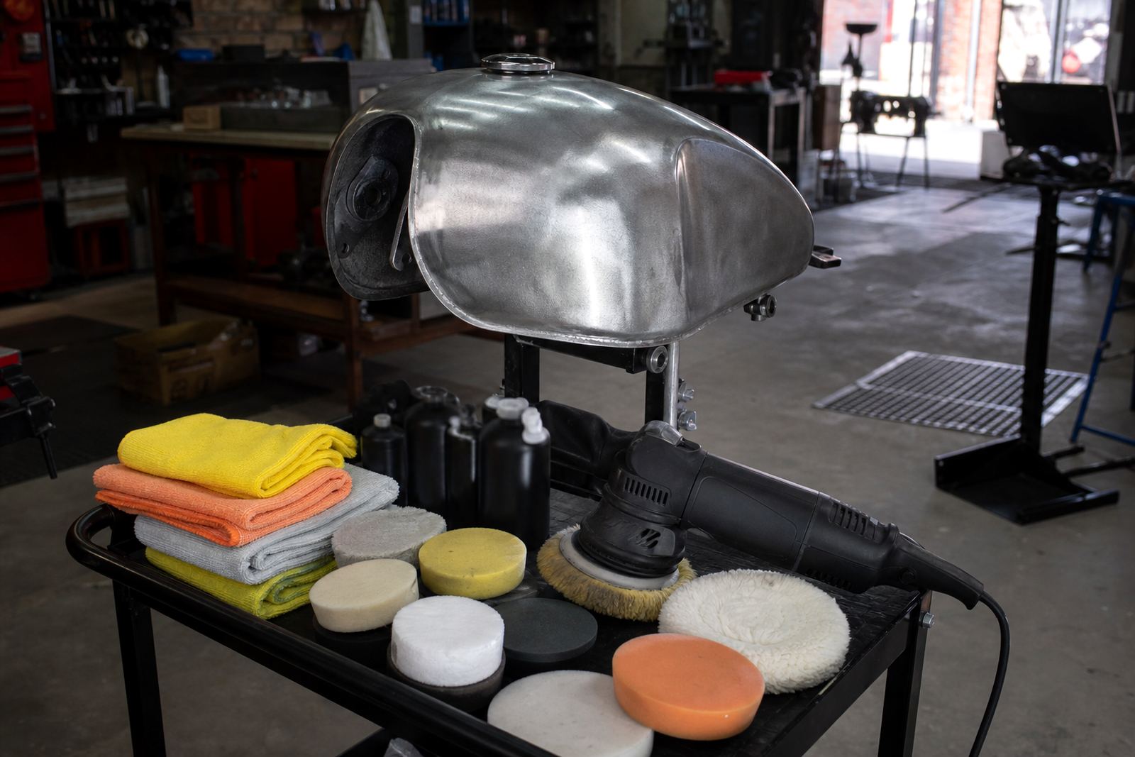 Motorcycle Tank Polishing